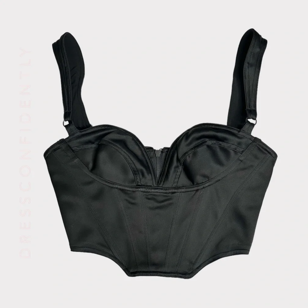 House of CB Black Structured Bustier Top - Picture 6 of 9